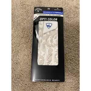New Callaway Men's‎ Opti Color RIGHT Handed Golf Glove, Snow Camo Size Medium